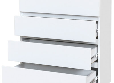 Комод 900 х 376 х 950 h Брайт ДСП Мастер Форм 20178 Белый (Телескопические направляющие)